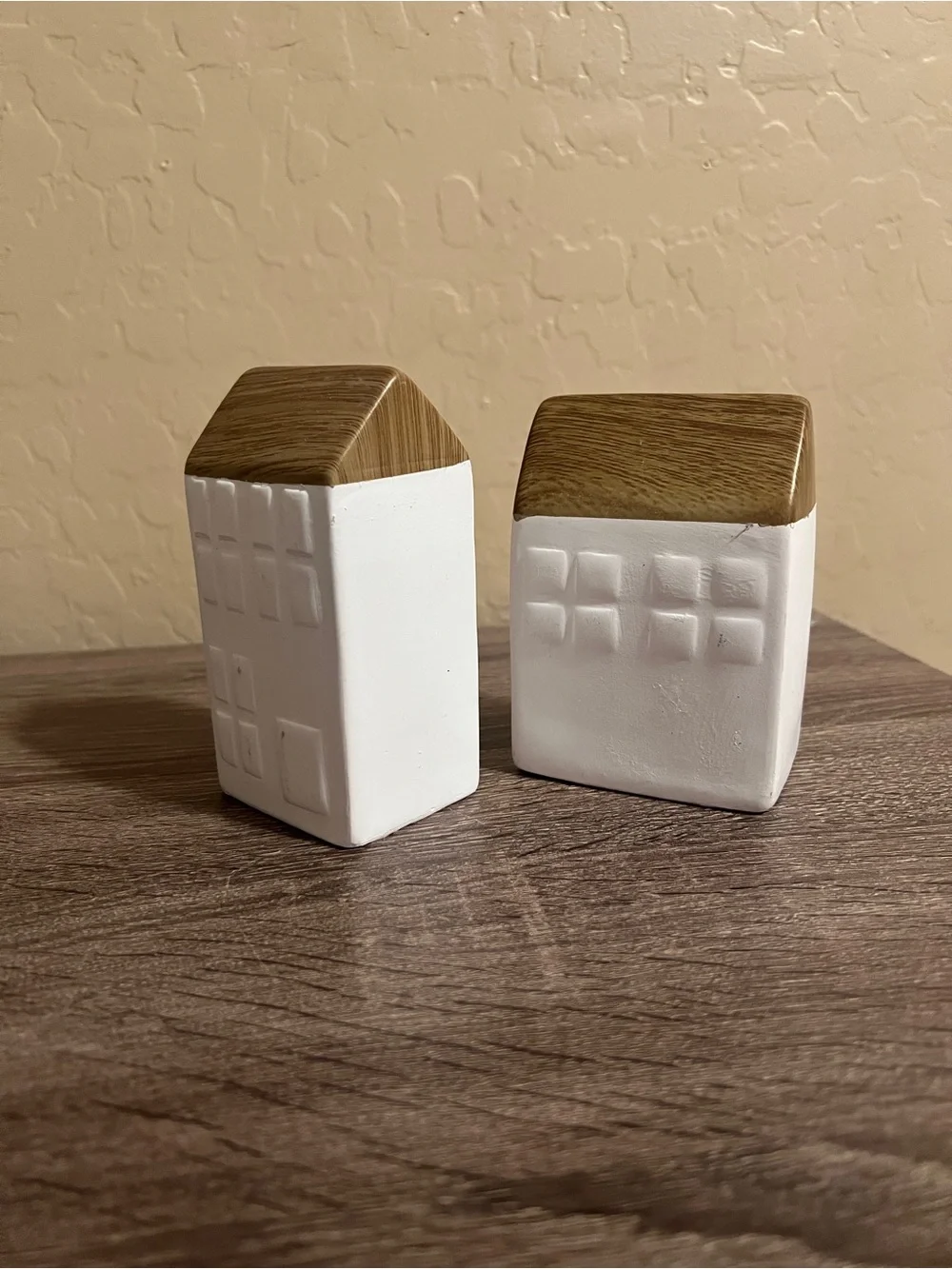 Target Bullseye Ceramic Houses White Brown Paintable DIY NWT